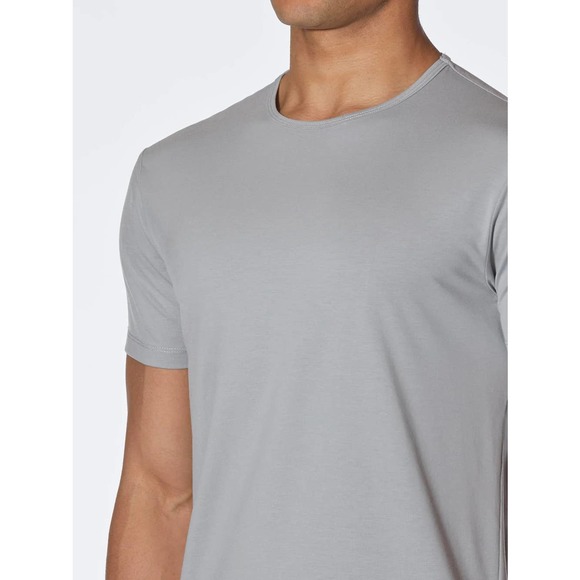 Cuts Clothing Men's Curve Hem Crew Neck Signature Fit Tee T-Shirt - Granite - Picture 5 of 5